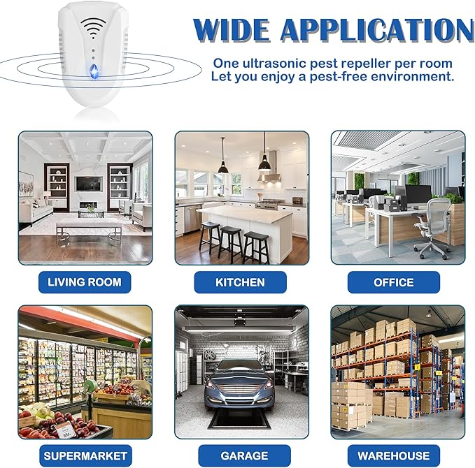 2025 Upgraded Version Ultrasonic Pest Repeller 6 Pack, Mouse Repellent Indoor - Image 7