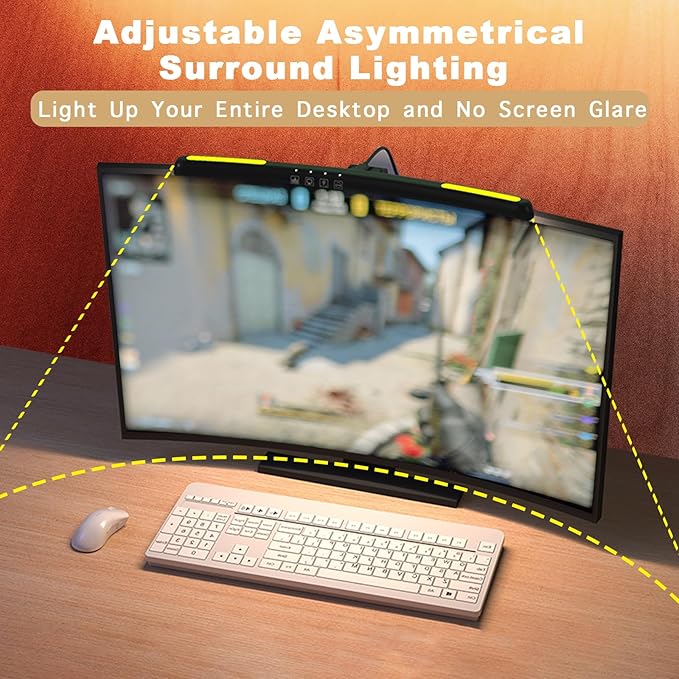 Curved Monitor Light Bar for 24-27 Inch Curved Screens Light Bar - Image 4