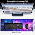 Deep Universe Space and Stars Desk Mat, Large Galaxy Space Gaming Keyboard - Image 2