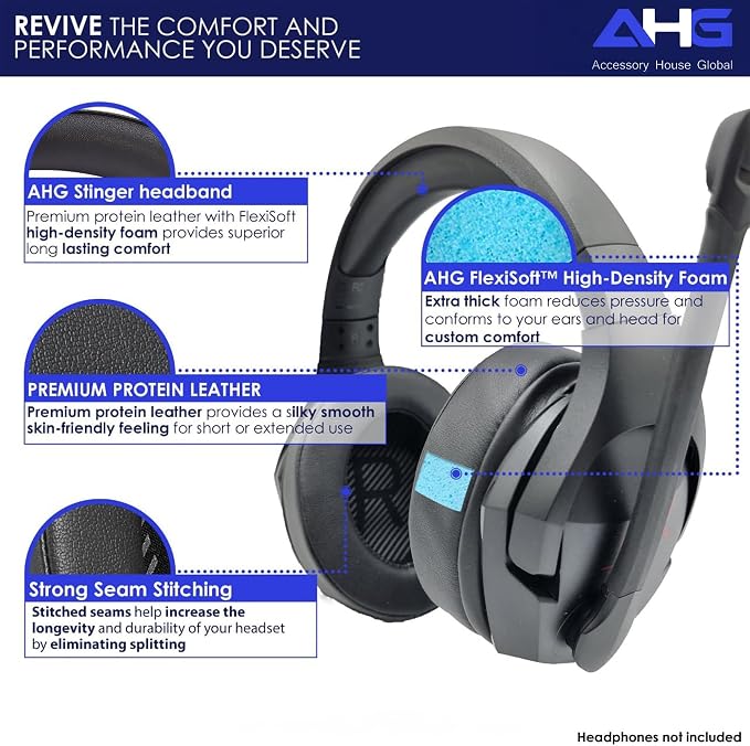 AHG Upgrade Premium Replacement Cloud Stinger Ear Pads Cushions and Headband - Image 2