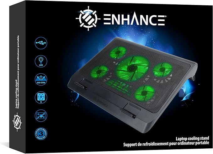 ENHANCE Gaming Laptop Cooling Pad Stand - Image 9