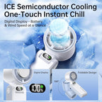 Handheld Portable Fan with Ice Cooler: 100-Speed 5500mAh Rechargeable Handheld - Image 2