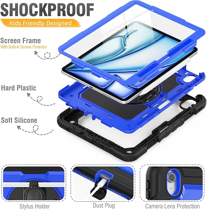 HXCASEAC Case for iPad Air 11 inch, Shockproof Design - Image 7