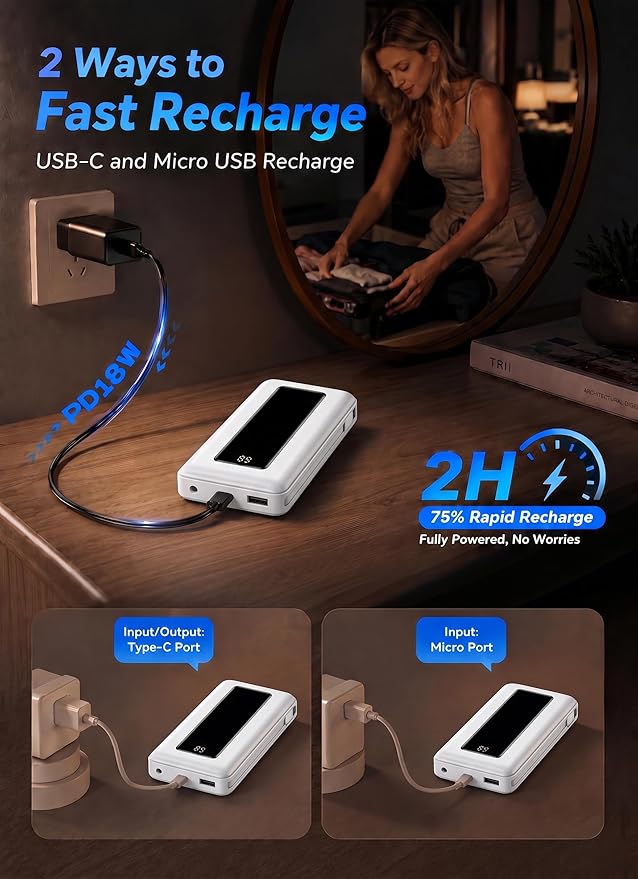 Power Bank, 50000mAh Travel Camping Essential Portable Charger - Image 5