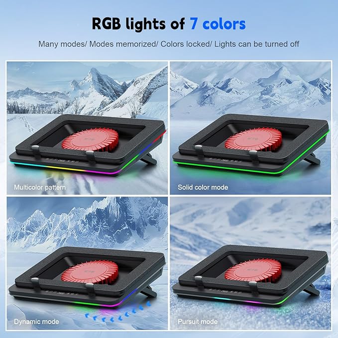 IETS GT600 RGB Laptop Cooling Pad Equipped - Image 4