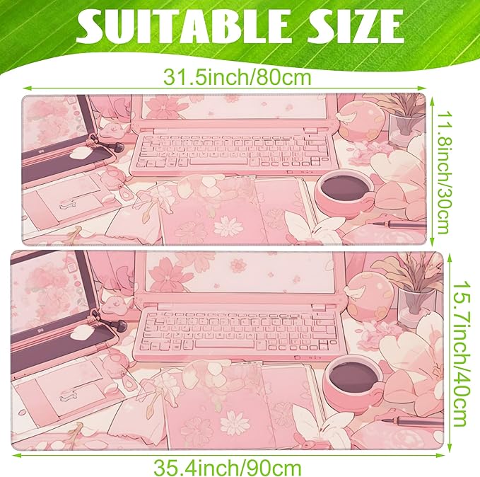 Large Gaming Mouse Pad for Desk, Kawaii Anime Desktop Desk Pad, Extended Big - Image 2