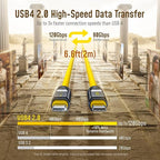 AOHI USB4 2.0 Cable 6.6ft with 240W PD3.1 Fast Charging, 80Gbps Data Transfer - Image 2