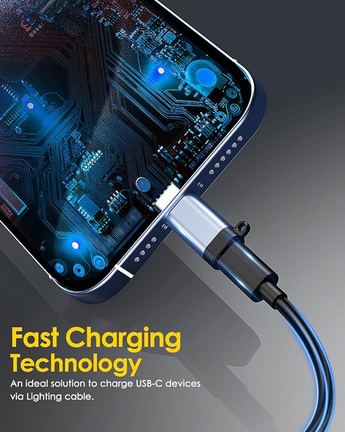 MoKo 4 Pack Lightning Female to USB C Male Adapter, iPhone to USB C Adapter - Image 4