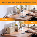 FairyHaus Cable Management Box 2Pack Cream, Handwoven Large and Small Cable - Image 5