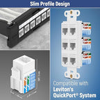 Everest 90° Angled RJ45 Cat5e Keystone Jacks 100-Pack in White - Image 6