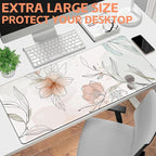 Mouse Pad Large Flowers Watercolor Texture Non-Slip Gaming Desk Mat - Image 6