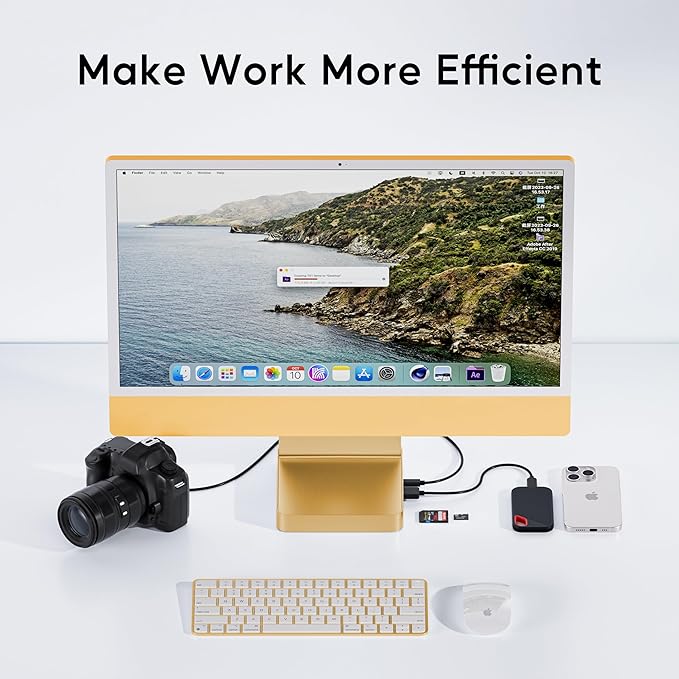 USB C HUB for iMac 24 inch 2021/2023/2024, PULWTOP USB Hub Adapter iMac - Image 6