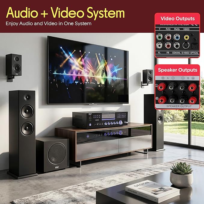 Pyle 4 Channel Bluetooth Home Amplifier - Image 7