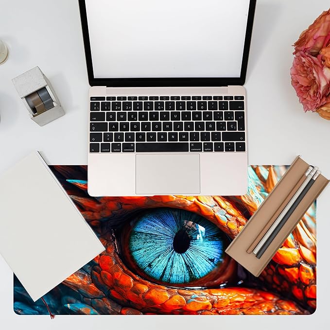 Large Gaming Mouse Pad for Desk, Dragon Blue Eyes Desk Mat, Dragon Eyes Desk Pad - Image 7