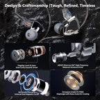 MS2 PRO in-Ear Monitor, 10.2mm Dual-Magnetic Drivers 1DD+1BA Hybird IEMs Wired - Image 2