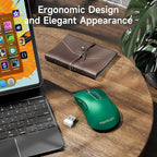 memzuoix 2.4G Wireless Mouse, 1400 DPI Computer Mice USB Receiver, Portable - Image 6