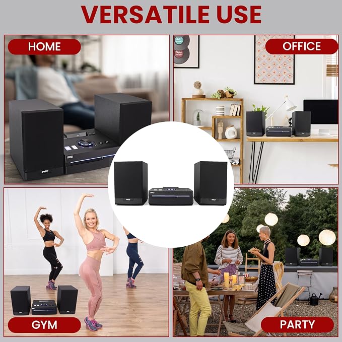 Pyle Home Stereo Shelf System - 100W Wireless BT Streaming - Image 6