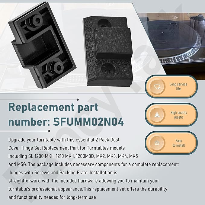 2 Pack Dust Cover Hinge Set Replacement Part - Image 7
