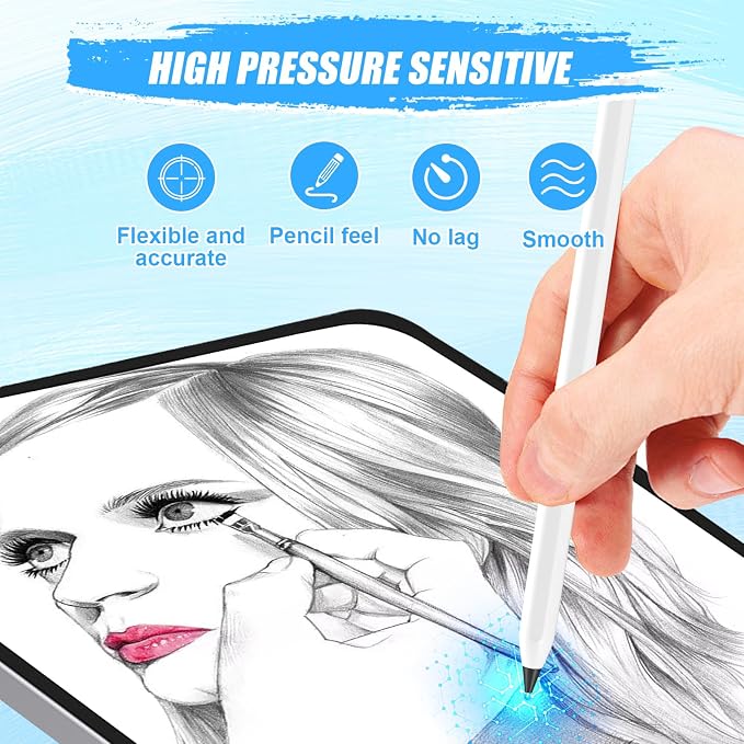 Upgraded Pencil Tips fits for Apple 2nd 1st Gen iPad Pro Pencil, 0.78mm No Wear - Image 3