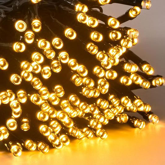 500 LED String Lights Indoor Outdoor Green Wire, Fairy Lights Warm White Christmas Lights for Classroom, 170 FT One Long Strand Fairy Classroom Light Plug in for Home Wedding Tree Yard Patio Decor