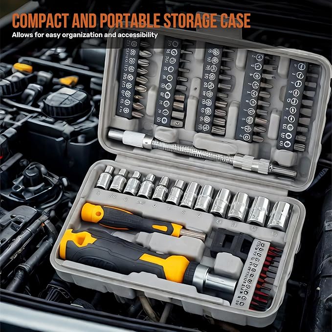 Hi-Spec 78pc Multi Screw Driver Bit Set and 1/4 inch Socket Set - Image 7