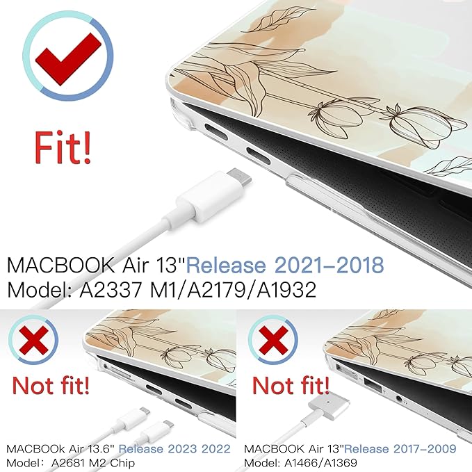 MEEgoodo for MacBook Air 13.3 inch Case 2021 2020 2019 2018 A2337 M1 A2179 A1932 - Image 2