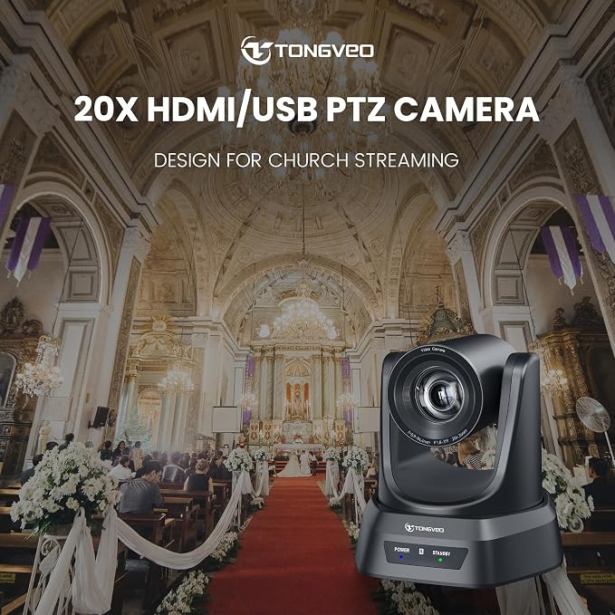 HDMI 20X Optical Zoom PTZ Conference Room Camera System, 1080P 60fps USB3.0 - Image 8