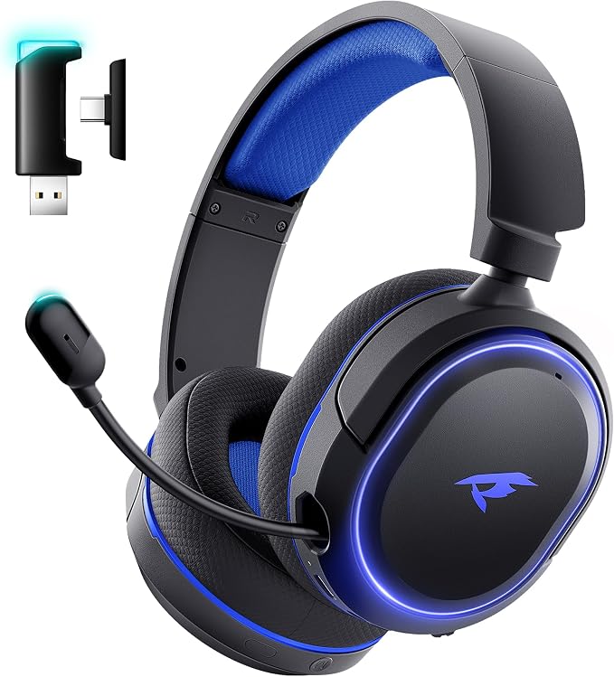 Wireless Gaming Headset, 7.1 Surround Sound, 2.4GHz USB Gaming Headphones by Valorise