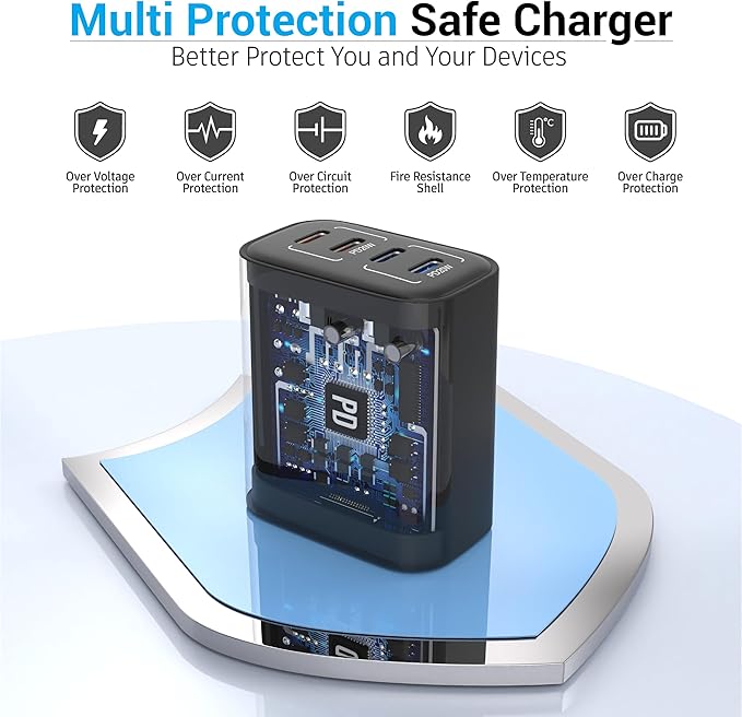 40W USB C Charger Block, 4 USBC Ports, Type C Wall Plug USB-C Fast Charging - Image 2