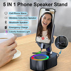 Wireless Induction Audio Bluetooth Speaker 5in1 Phone Holder Emergency - Image 3
