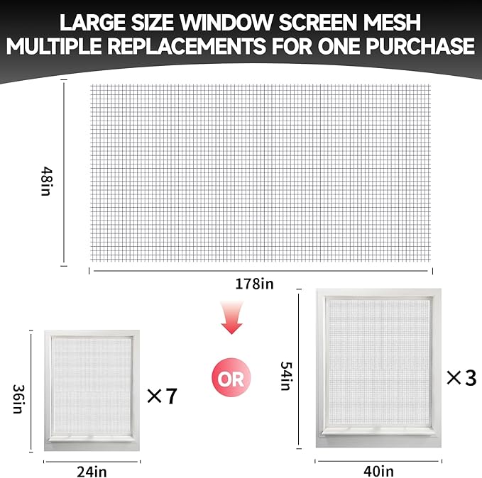 Window Screen Door Repair/Replacement Kit, - Image 4