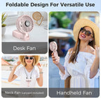 Portable Handheld Fan, 5000mAh Rechargeable Battery, Max 15H Cooling, 4 Speeds - Image 5