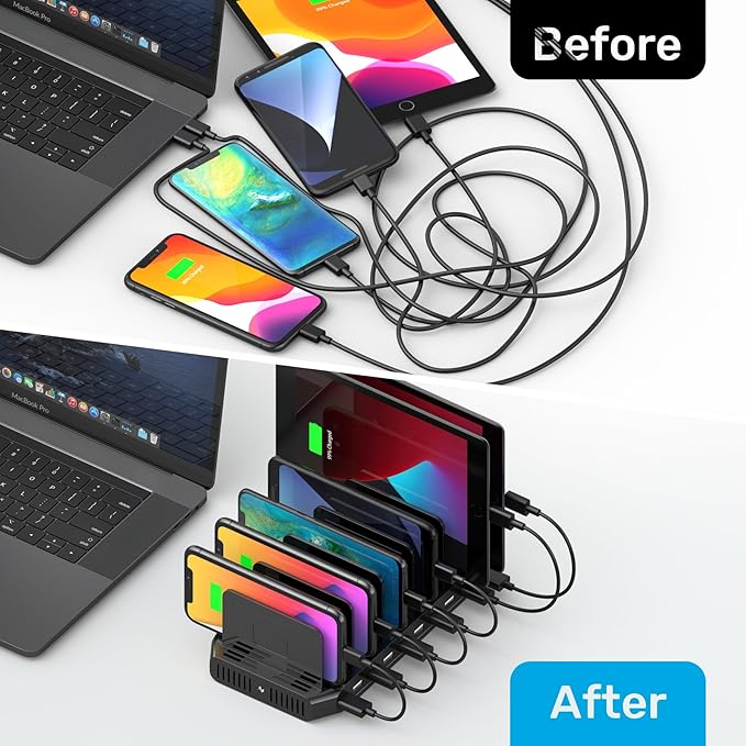 Unitek USB Charging Station, 10 USB Fast Ports Charge Docking Station and - Image 4