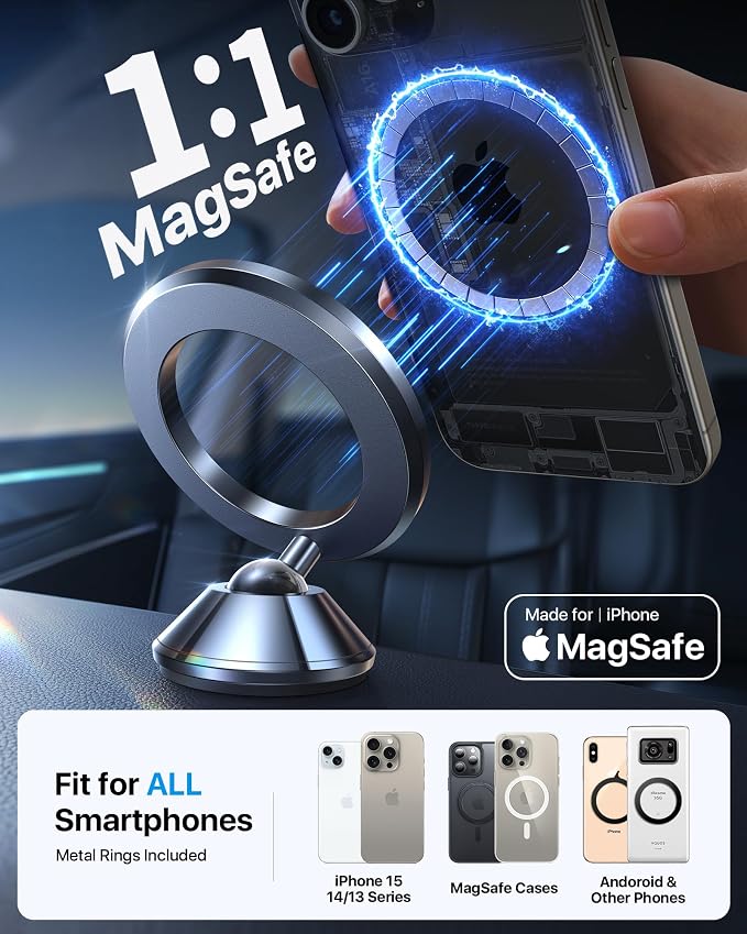 andobil for Magsafe Car Mount Dashboard Cell Phone Holder Magnetic Phone Holder - Image 9