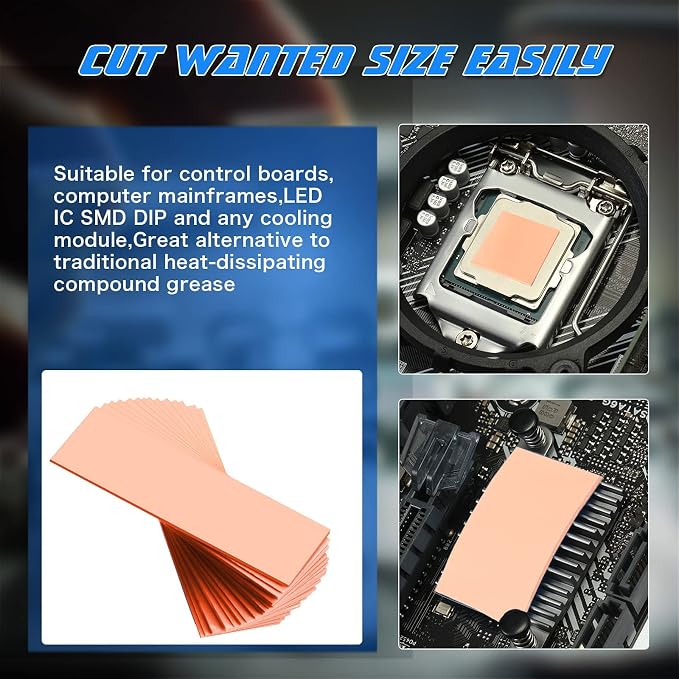 30 Pieces 2.6 x 0.8 Inch Silicone Thermal Pad Reusable Thermal Conductive - Image 4