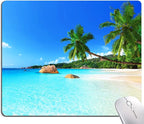 Mouse Pad, Square Beach Style Anti-Slip Rubber Mousepad by IMAYONDIA