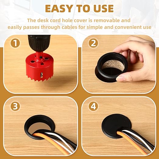 Desk Grommet 2 Inch 10 Pieces, Desk Hole Cover - Image 4
