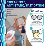 Lens Cleaner Spray – 25 Pack 2oz Bottles | Premium Streak-Free Glasses & Screen - Image 2