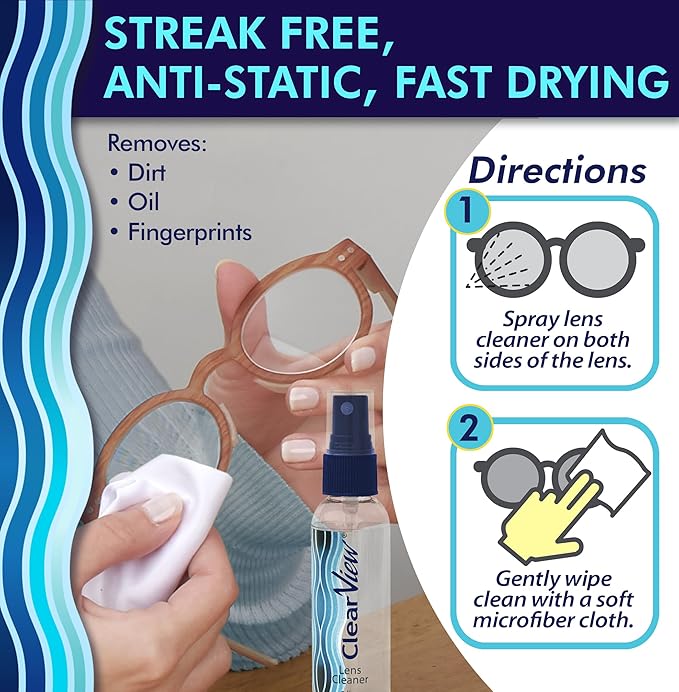 Lens Cleaner Spray – 25 Pack 2oz Bottles | Premium Streak-Free Glasses & Screen - Image 2