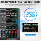 Depusheng MX6 6 Channel Sound Mixer Audio Mixing Console 48V 256DSP - Image 5