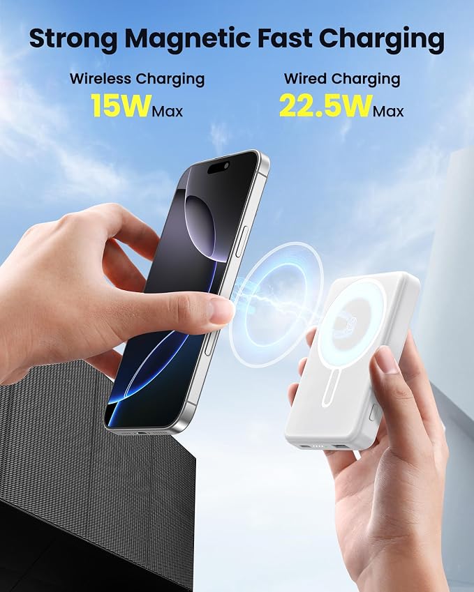 Magnetic Portable Charger Power Bank 12000mAh MagSafe Compatible Battery Pack - Image 2