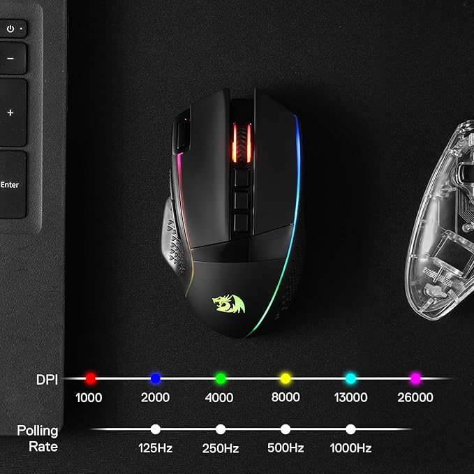 Redragon M991 Wireless Gaming Mouse, 26000 DPI 3-Mode Gamer Mice w/Rapid Fire - Image 7