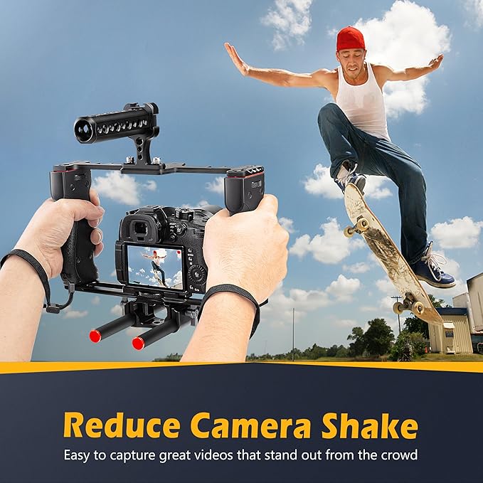 Zeadio Camera Video Rig Cage, Aluminum Filmmaking Movie Making Kit - Image 2