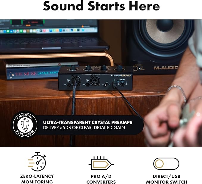 M-AUDIO M-Track Duo HD Audio Interface 24bit 192kHz - Image 3