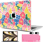 MEEgoodo Case for MacBook Air M4/M3/M2 13.6 inch 2025 2024 2022, Fit Model by MEEgoodo