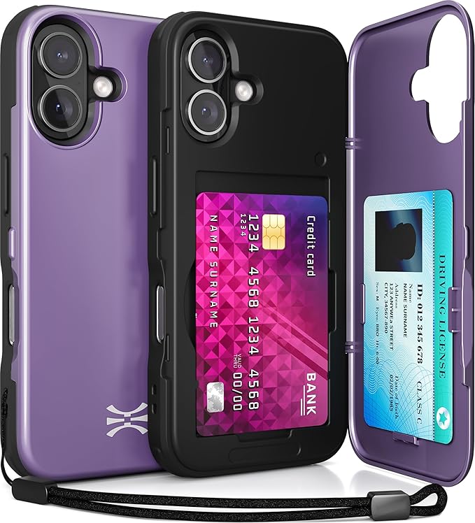 TORU CX Slim for iPhone 16 Case Wallet | Protective Shockproof Heavy Duty Cover by TORU