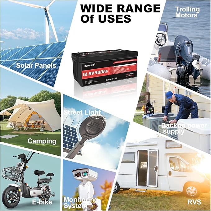12V 400Ah LiFePO4 Battery 5120Wh Rechargeable Lithium Iron Phosphate Battery - Image 5