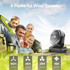 KITWLEMEN Camping Fan with Light - 20000mAh Rechargeable Battery Fan - Image 3
