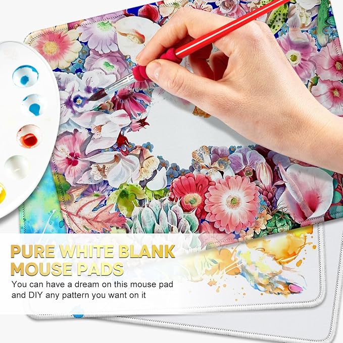 JIKIOU 3 Pack Mouse Pad with Stitched Edge, Comfortable Mouse Pads with - Image 2