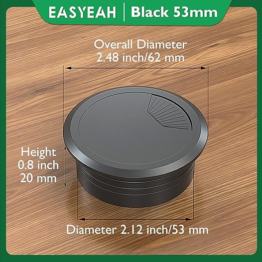 5 Pcs Desk Grommet 2-1/16" / 53 mm, Desk Cord Hole Cover, Cable Grommet ABS - Image 9
